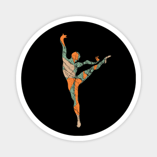 Creative Colorful Dancer Modern Art Style Magnet